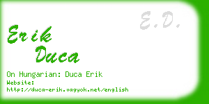 erik duca business card